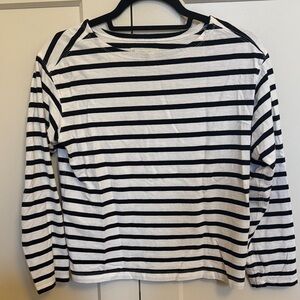 Everlane Navy and White Striped Top
